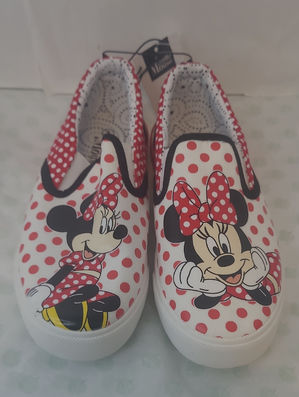 Minnie Mouse Red Polka Dot Kids Slip-On Shoes